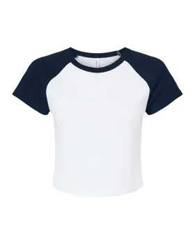 1201 Bella + Canvas Ladies Micro Rib Raglan Baby Tee