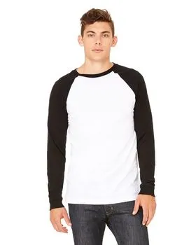 3000C Bella + Canvas Mens Long-Sleeve Reglan / Baseball Tee