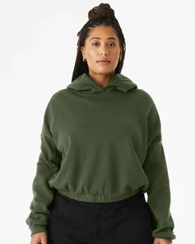 7506 Bella + Canvas FWD Fashion Womens Sponge Fleece Cinched Bottom Hoodie