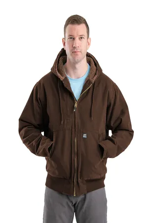 HJ317 Berne Mens Highland Flex180? Washed Duck Hooded Work Jacket