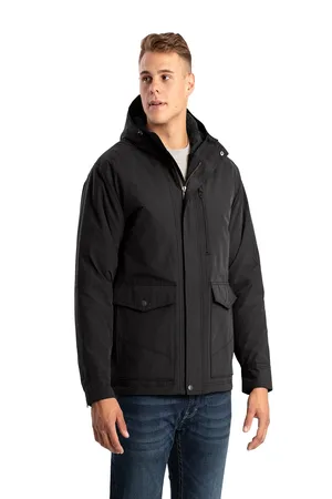HJ67 Berne Mens Highland Quilt-Lined Micro-Duck Hooded Jacket