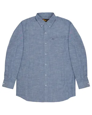 SH28 Berne Mens Foreman Flex180 Chambray Button-Down Woven Shirt