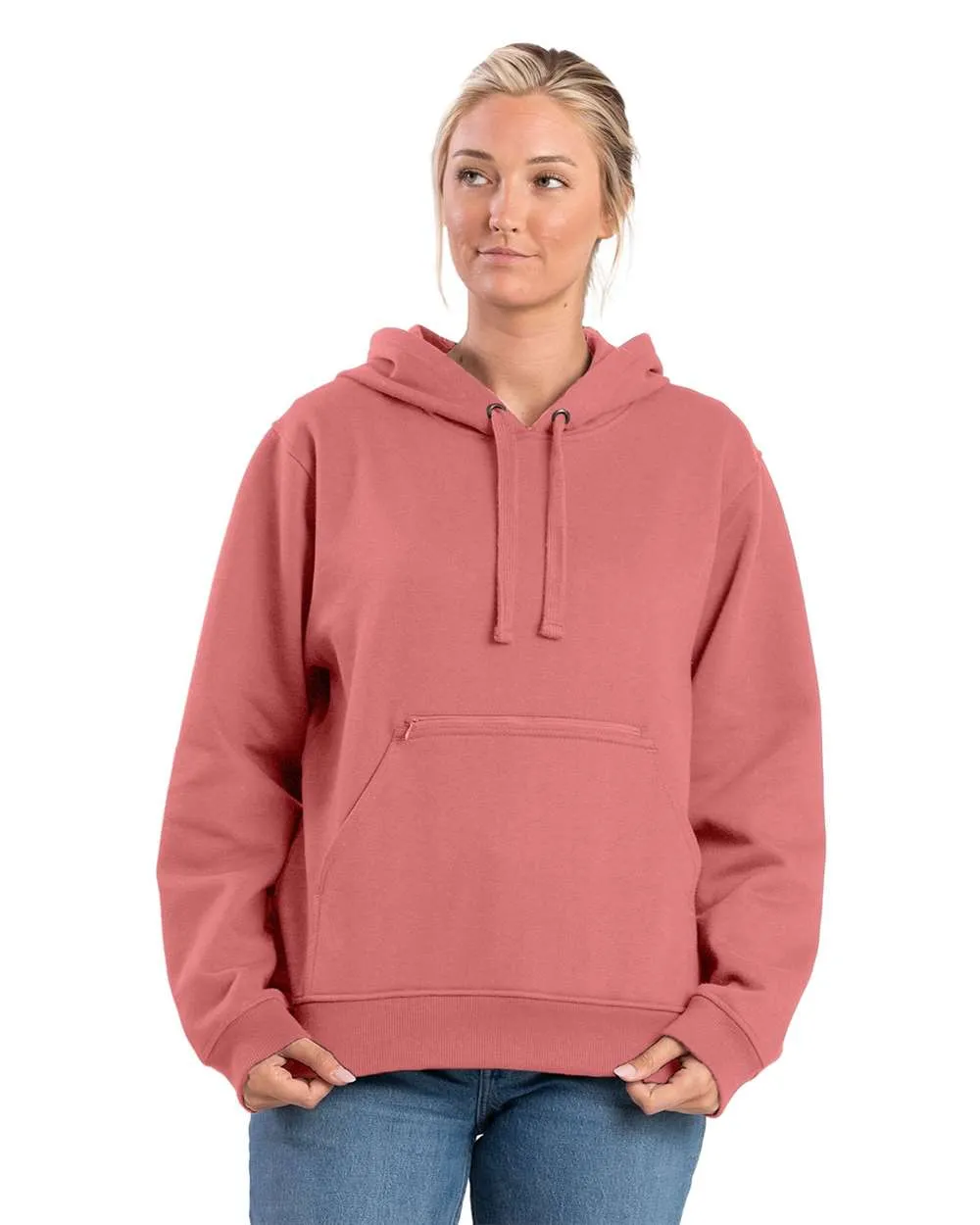 WSP418 Berne Ladies Heritage Zippered Pocket Hooded Pullover Sweatshirt