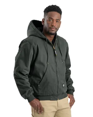 HJ375 Berne Mens Highland Washed Cotton Duck Hooded Jacket