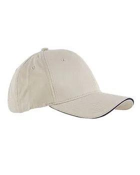 BX004 Big Accessories 6-Panel Twill Sandwich Baseball Cap