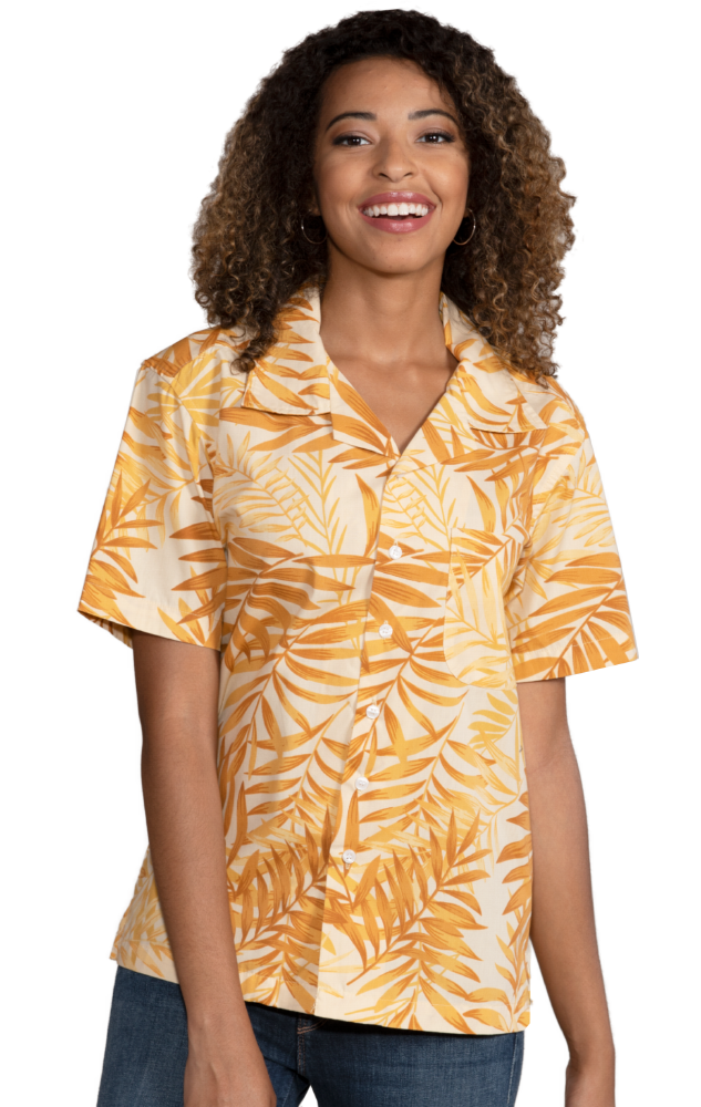 BG3107 Blue Generation Tonal Print Camp Shirt
