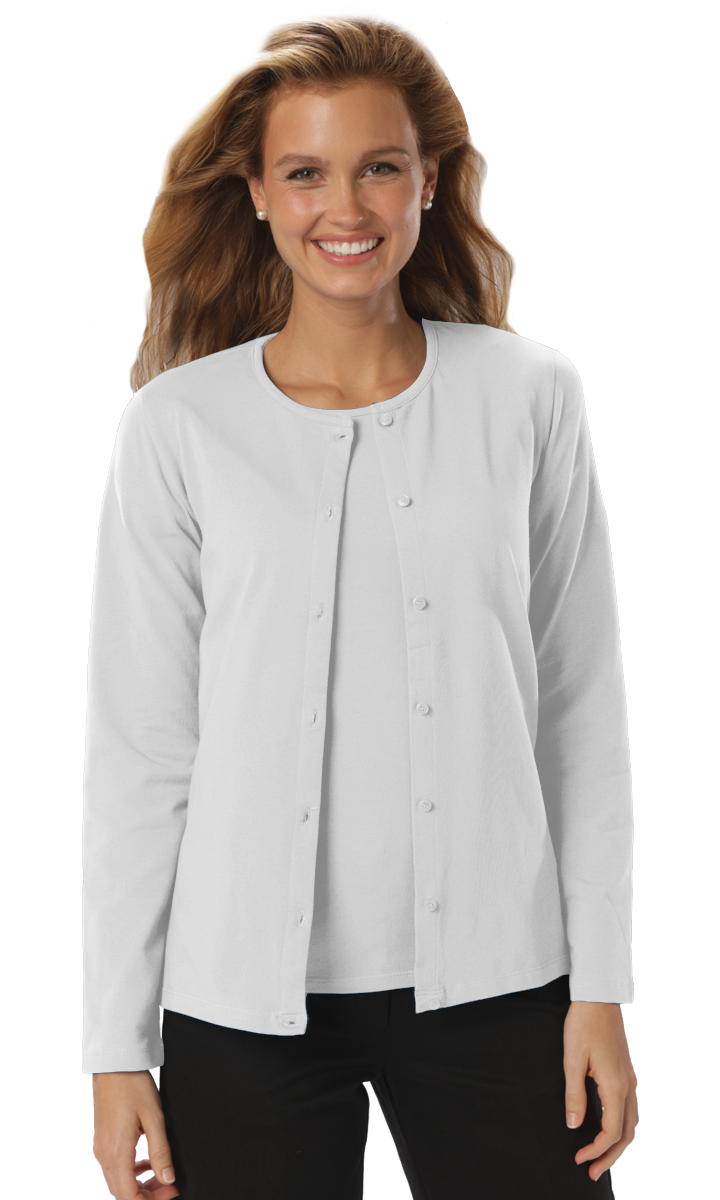BG4701 Blue Generation Ladies L/S Button Front Cardigan