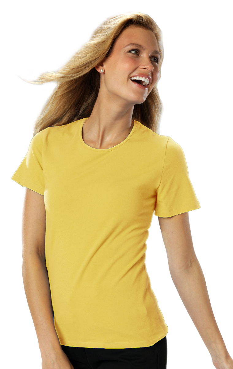 BG4702 Blue Generation Ladies S/S Jewelneck Tee