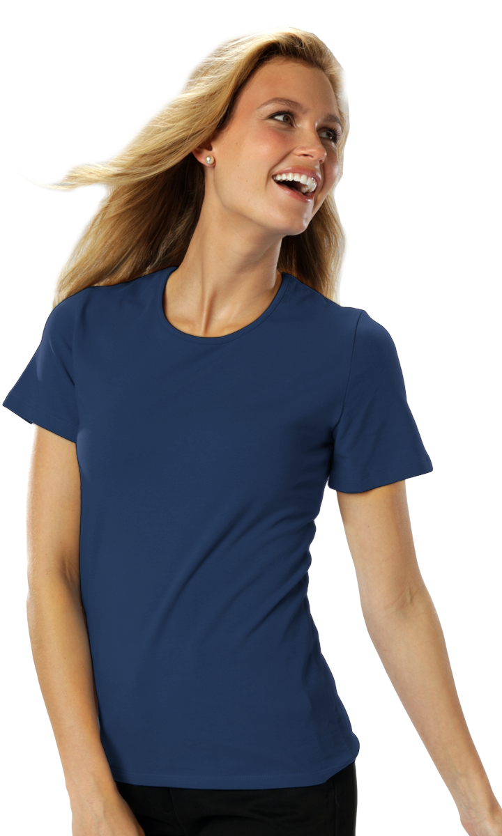 BG4702 Blue Generation Ladies S/S Jewelneck Tee