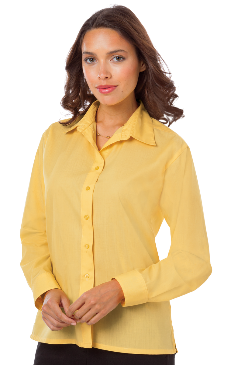 BG6210 Blue Generation Ladies L/S Value Poplin Shirt BG6210 Blue Generation Ladies L/S Value Poplin Shirt