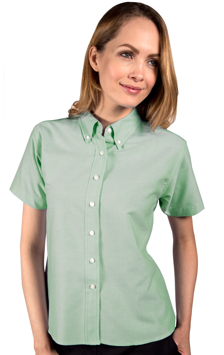 BG6214S-Closeout Blue Generation Ladies S/S Oxford Shirt
