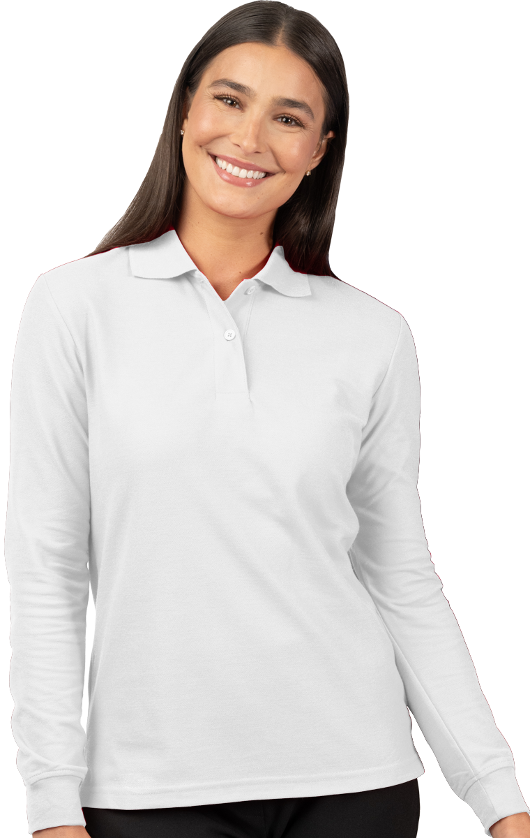 BG6502 Blue Generation Ladies Soft Touch L/S Pique Polo