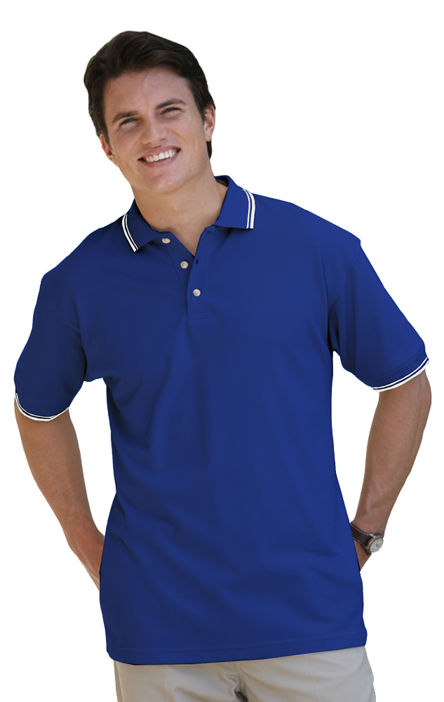 BG7205 Blue Generation Mens Superblend Tipped Polo BG7205 Blue Generation Mens Superblend Tipped Polo