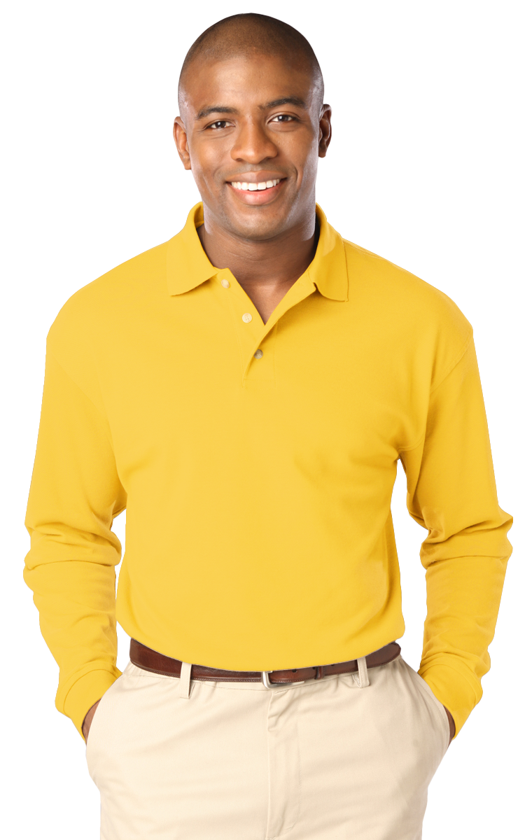 BG7207 Blue Generation Mens Superblend L/S Polo