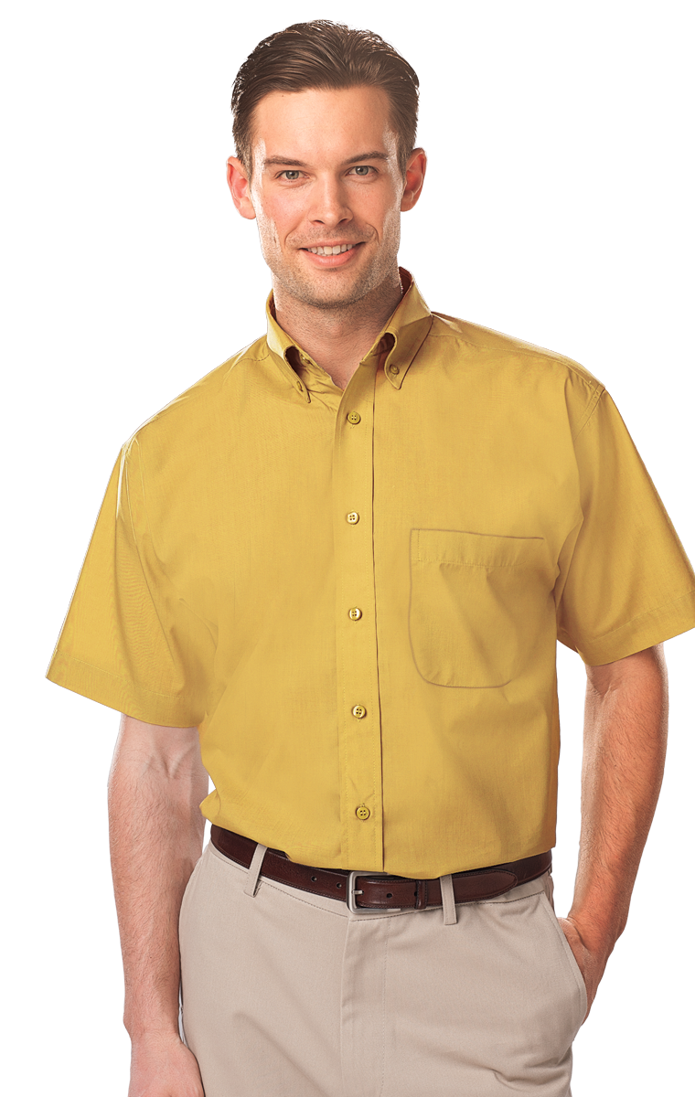 BG7210S Blue Generation Mens S/S Value Poplin Shirt