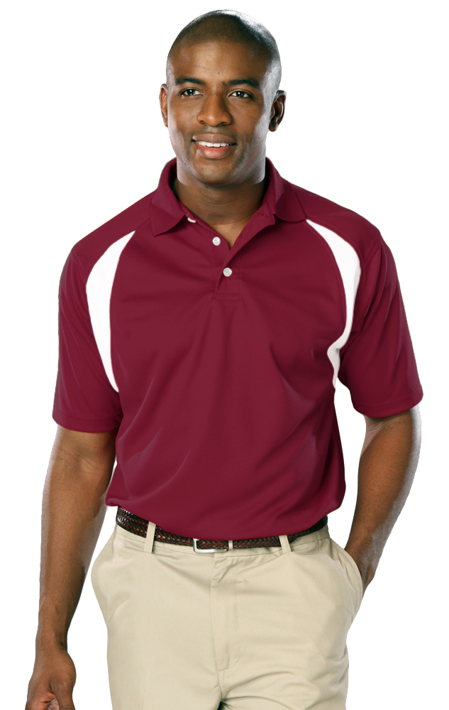 BG7223 Blue Generation Mens Wicking Raglan Sleeve Polo