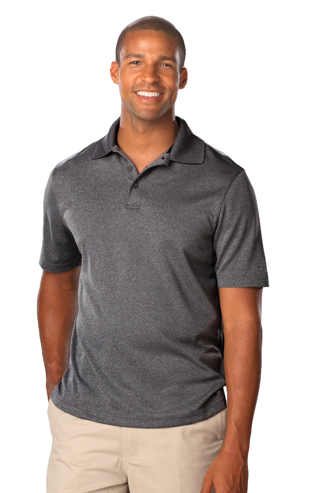 BG7229 Blue Generation Mens Heathered Polo BG7229 Blue Generation Mens Heathered Polo