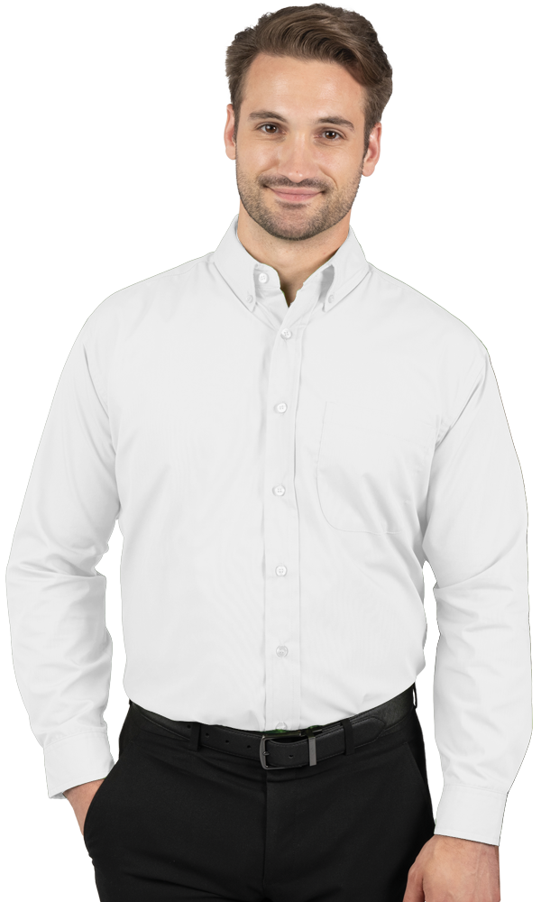 BG7266 Blue Generation Mens L/S Superblend Poplin Shirt with Matching Buttons BG7266 Blue Generation Mens L/S Superblend Poplin Shirt with Matching Buttons