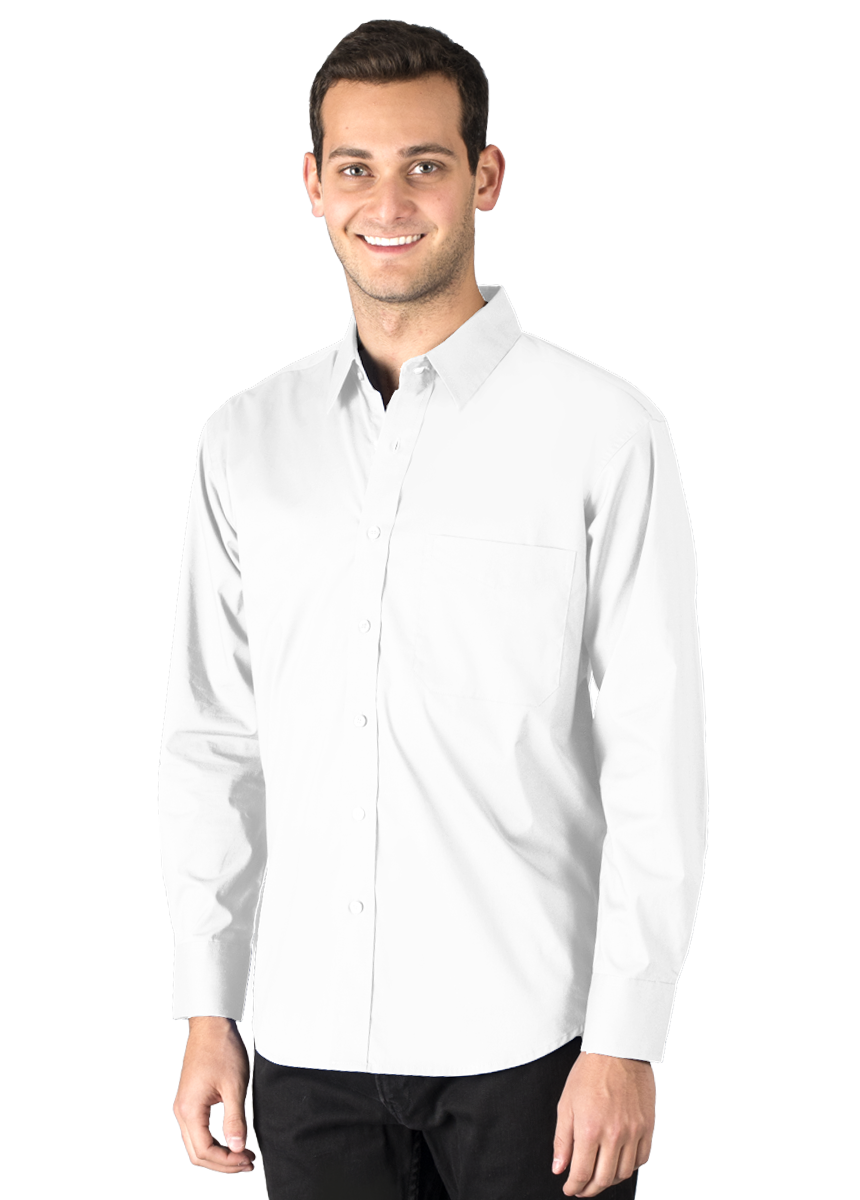 BG7268 Blue Generation Mens L/S Superblend Untucked Shirt