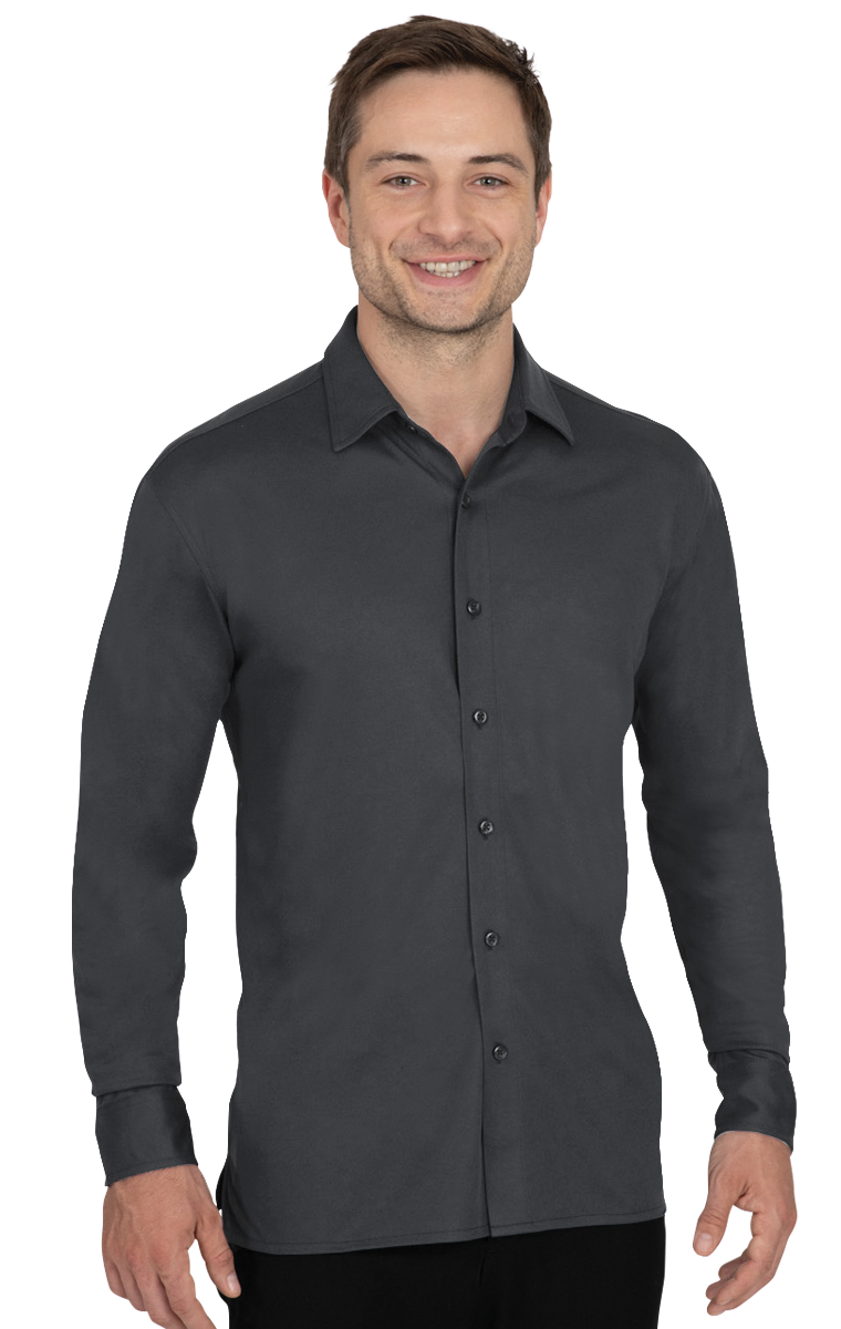 BG7273 Blue Generation Mens Knit Stretch Woven Shirt