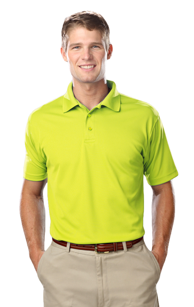Blue Generation BG7510 Mens Hi-Visibility S/S Wicking Pique Polo