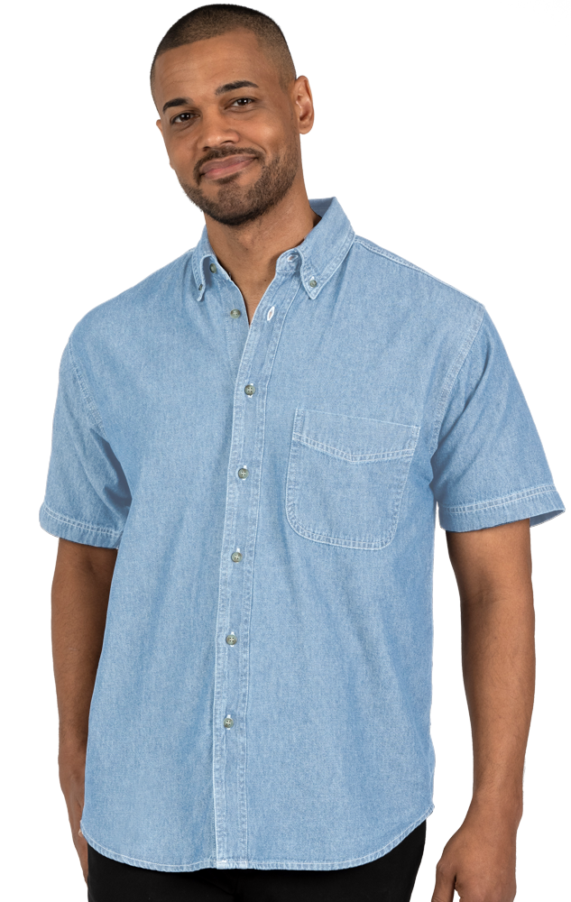 BG8206S Blue Generation Mens S/S 100% Cotton Denim Shirt BG8206S Blue Generation Mens S/S 100% Cotton Denim Shirt