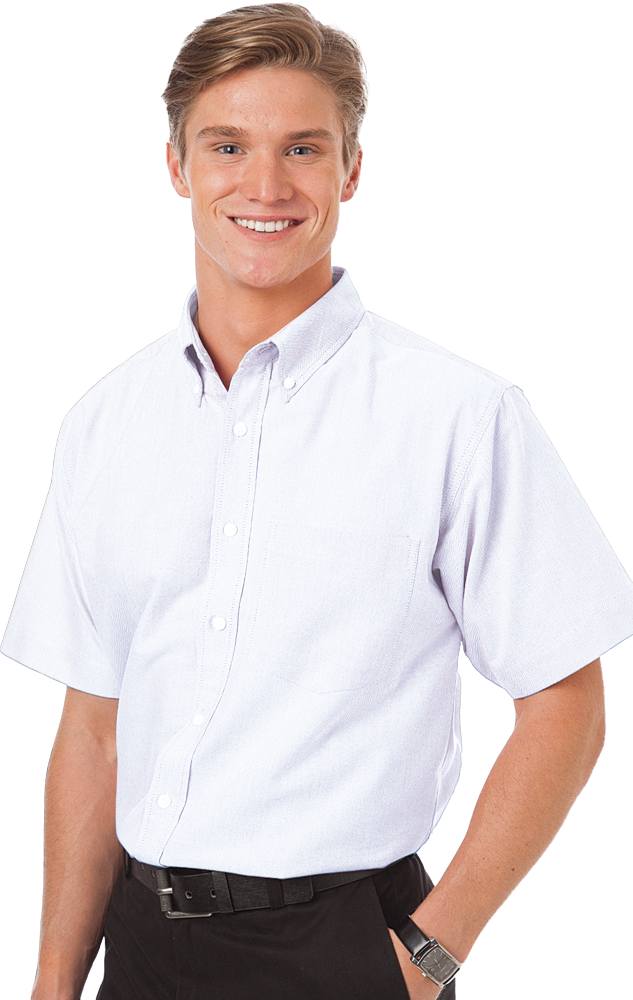BG8214S Blue Generation Mens S/S Oxford Shirt