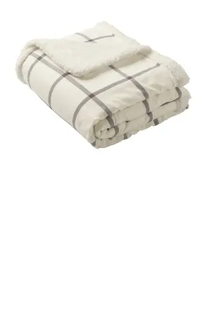 BP43 Port Authority Flannel Sherpa Blanket.