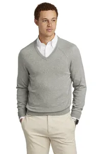 BB18400 Brooks Brothers  Cotton Stretch V-Neck Sweater