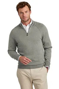 BB18402 Brooks Brothers  Cotton Stretch 1/4-Zip Sweater