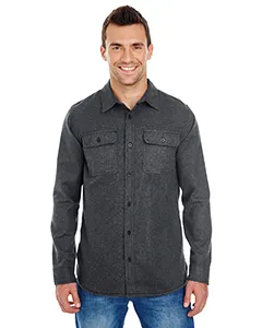 BU8200 Burnside Mens Solid Flannel Shirt