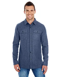 BU8200 Burnside Mens Solid Flannel Shirt