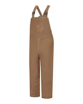 BLN4 Bulwark Brown Duck Deluxe Insulated Bib Overall - EXCEL FR ComforTouch