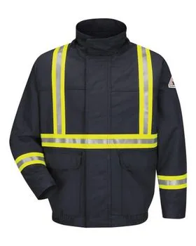 JLJC Bulwark Lined Bomber Jacket with Reflective Trim - EXCEL FR ComforTouch