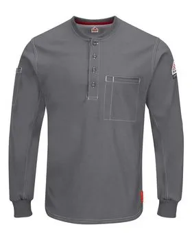 QT40 Bulwark iQ Series Plus Long Sleeve Henley