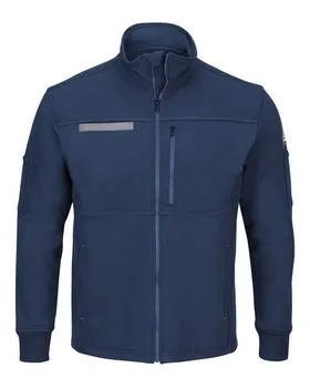 SEZ2L Bulwark Zip Front Fleece Jacket-Cotton /Spandex Blend - Long Sizes