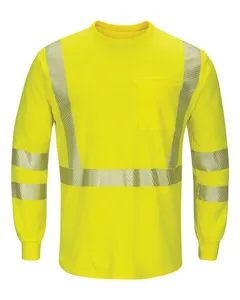 SMK8L Bulwark Hi-Visibility Lightweight Long Sleeve T-Shirt - Long Sizes