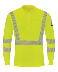 SML4L Bulwark Hi-Visibility Lightweight Long Sleeve Henley - Long Sizes