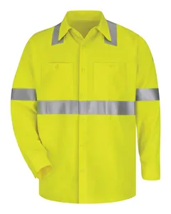 SMW4 Bulwark High Visibility Long Sleeve Work Shirt