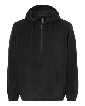 3600 Burnside Polar Fleece Quarter-Zip Hooded Pullover