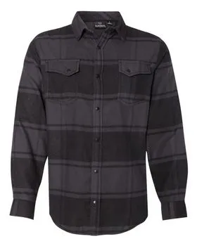 8219 Burnside Snap Front Long Sleeve Plaid Flannel Shirt