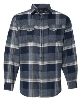 8219 Burnside Snap Front Long Sleeve Plaid Flannel Shirt