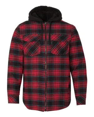 8620 Burnside Quilted Flannel Full-Zip Hooded Jacket