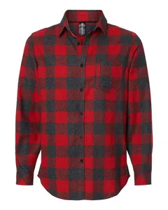 8212 Burnside Open Pocket Long Sleeve Flannel Shirt