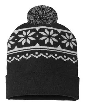 RKF12 CAP AMERICA USA-Made Snowflake Beanie