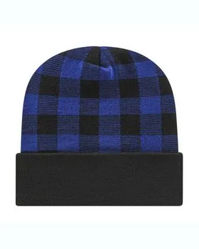 RKP12 CAP AMERICA USA-Made Plaid Beanie