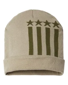RK12 CAP AMERICA USA-Made Patriotic Cuffed Beanie RK12 CAP AMERICA USA-Made Patriotic Cuffed Beanie