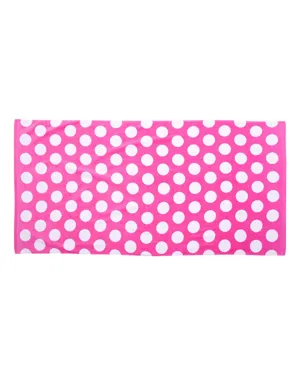 C3060P Carmel Towel Company Polka Dot Velour Beach Towel