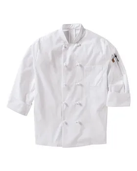 044X Chef Designs Mimix Ten Knot Button Chef Coat with OilBlok