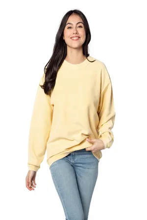443CK chicka-d Ladies Corded Crew Sweatshirt